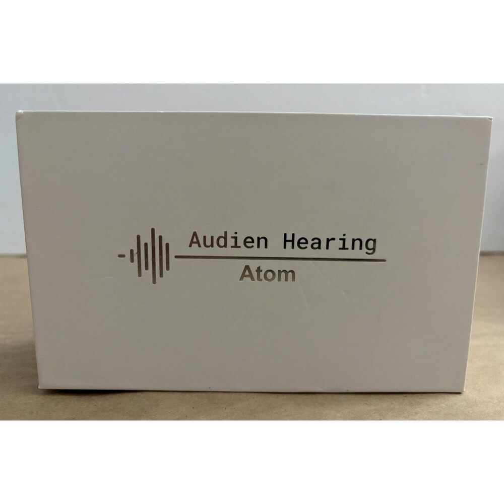 Hearing Aid. Discreet, In-the-ear style. Audien Atom Brand. Rechargeable.